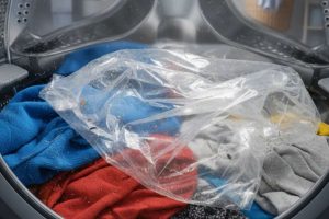Colocar um saco plástico na máquina de lavar: para que serve e por que é recomendado